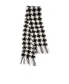 Acne Studios White & Black Houndstooth Scarf In White