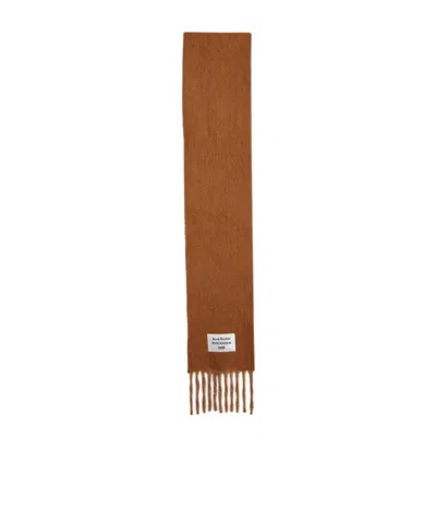 Acne Studios Logo Scarf In White