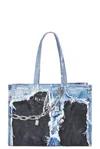 Acne Studios Logo Shopper Bag In Blue