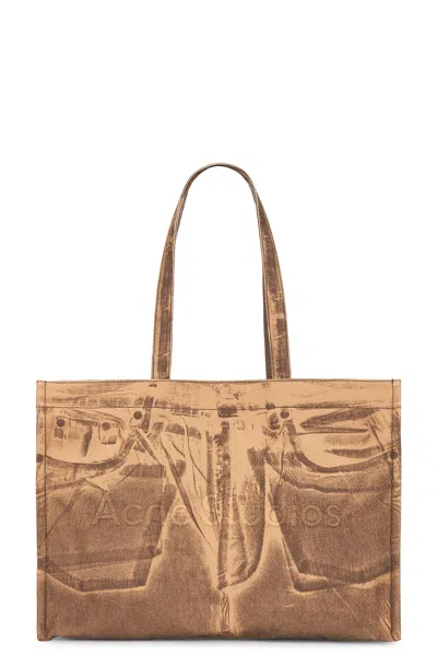 Acne Studios Logo Shopper Bag In Brown