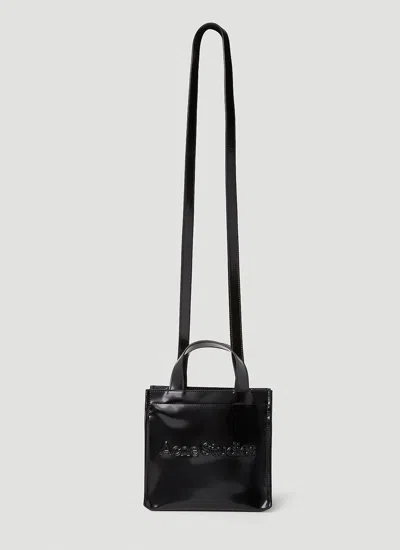Acne Studios Logo Shopper Mini Tote Bag In Black