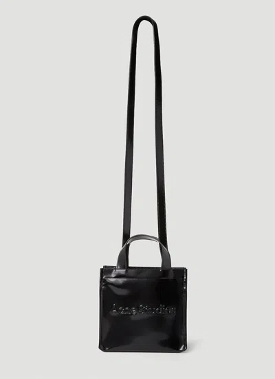 Acne Studios Logo Mini Shoulder Tote Bag In Black | ModeSens