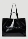 Acne Studios Black Logo Tote In Black