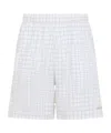 Acne Studios Checkered Bermuda Shorts With Logo In Multi
