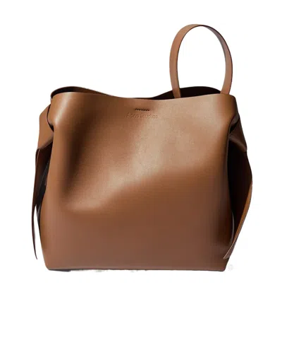 Acne Studios Logo Shoulder Bag In Brown