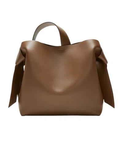 Acne Studios Logo Shoulder Bag In Camel Brown