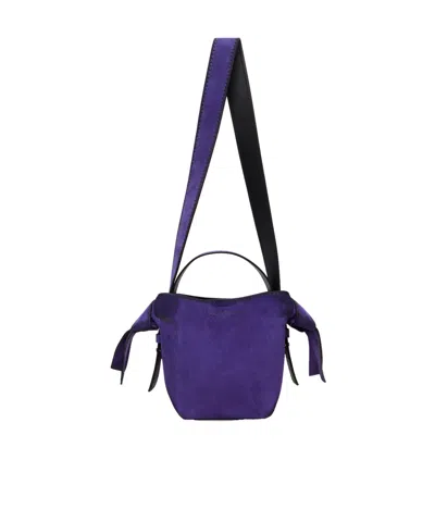 Acne Studios Logo Shoulder Bag In Purple