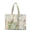 Acne Studios Printed Canvas Tote Bag In Brown