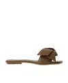 Acne Studios Leather Slides In Brown