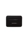 Acne Studios Aroundy Leather Card Holder In Black