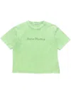 Acne Studios Oversized T-shirt With Fade-out Vintage Finish In Green