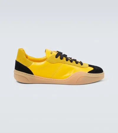 Acne Studios Leather Low-top Sneakers In Yellow