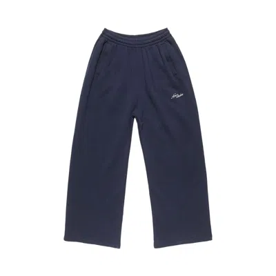 Pre-owned Acne Studios Logo Sweatpants 'dark Navy' | Blue | Men's Size Xl