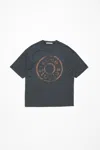 Acne Studios Logo T-shirt - Relaxed Fit In Gray