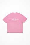 Acne Studios Logo T-shirt - Relaxed Fit In Pink