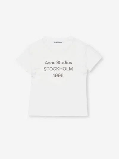 Acne Studios Logo T-shirt In White