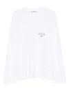 Acne Studios Long Sleeve Crew Neck Logo T-shirt With Pocket In White