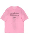 Acne Studios Logo T-shirt In Pink & Purple