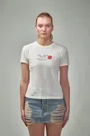 Acne Studios Logo T-shirt In Beige