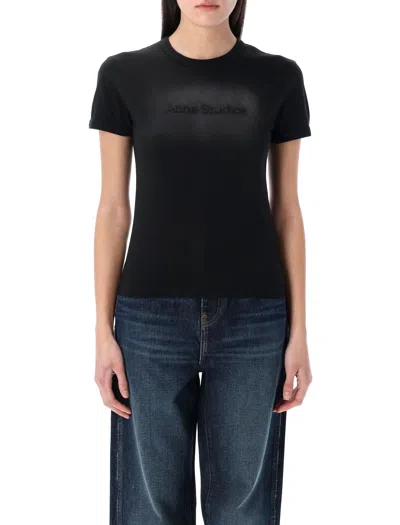 Acne Studios Logo T-shirt In Black