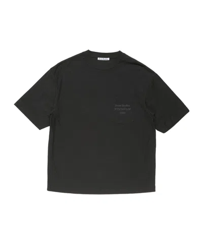 Acne Studios Logo T-shirt In Black