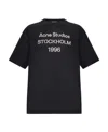 Acne Studios Logo T-shirt Faded Black In Black