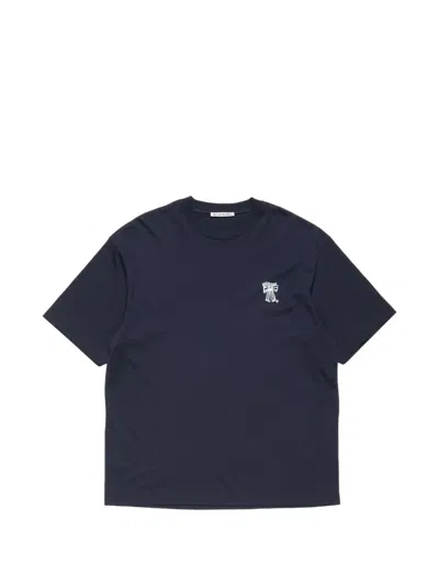 Acne Studios Logo T-shirt In Blue