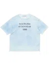 Acne Studios Logo T-shirt - Relaxed Fit In Dusty Blue