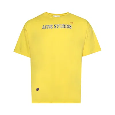 Pre-owned Acne Studios Logo T-shirt 'bright Yellow' | Men's Size M