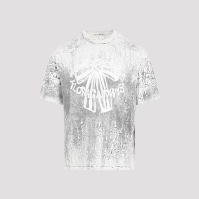 Acne Studios Logo T-shirt In Faded Black