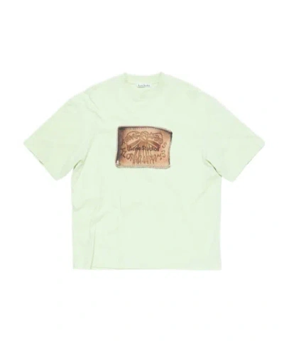 Acne Studios Logo T-shirt In Green