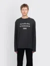 Acne Studios Logo T-shirt Ls In Black