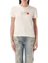 Acne Studios Logo T-shirt In Pearl Grey