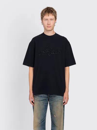 Acne Studios Logo T-shirt Relaxed Fit In Black