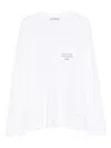 Acne Studios Long Sleeve Crew Neck Logo T-shirt With Pocket In White