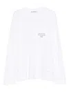 Acne Studios Long Sleeve Crew Neck Logo T-shirt With Pocket In White