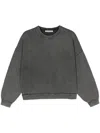 Acne Studios Relaxed Fit Crew Neck Long Sleeve Shirt In Grey