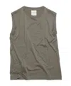 Acne Studios Logo-tag Cotton Vest In Green