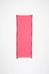 Acne Studios Jacquard-logo Seersucker Scarf In Pink