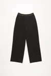 Acne Studios Tailored Wool Blend Trousers In Black