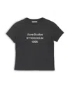 Acne Studios Logo Short Sleeve T-shirt In Black