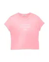 Acne Studios Logo Tee In Pink