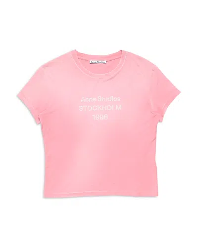 Acne Studios Logo Tee In Pink