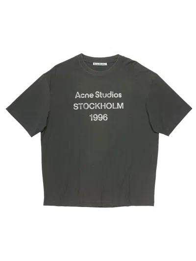 ACNE STUDIOS LOGO TEE RELAXED FIT FADED BLACK