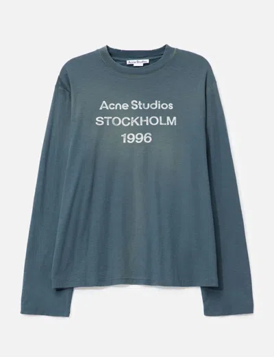 Acne Studios Logo T-shirt In Blue