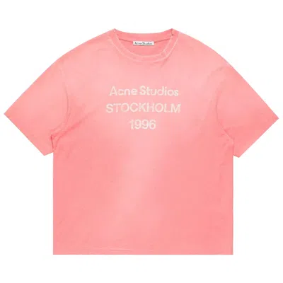Pre-owned Acne Studios Logo T-shirt 'tango Pink' | Men's Size Xxl