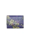 Acne Studios Flower Print Leather Trifold Wallet In Multi