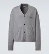 Acne Studios Relaxed-fit V-neck Cardigan With Button-down Front And Embroidered Detailing In Gray