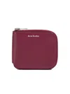 Acne Studios Logo Zip Around Wallet In White