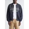 Acne Studios Logo Zip Front Cotton Blend Sweatshirt In Blue